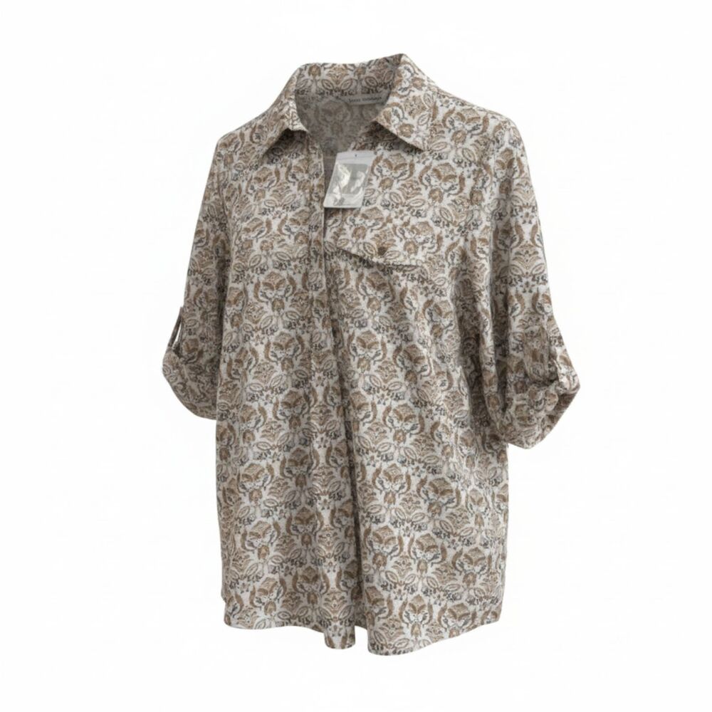 Emily Daniels Ladies 3/4 Sleeve Multi Top Size Large NWT